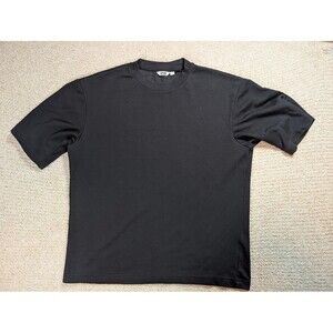 Uniqlo U AIRism Black Crewneck T Shirt Mens Large Short Sleeve Performance